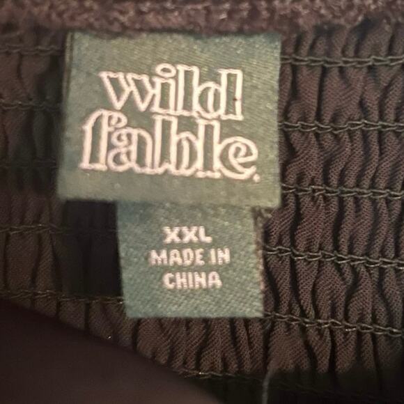 Wild Fable Black Slip Dress XXL Satin Feel Adjustable Straps Fairy Whimsy Goth - Picture 8 of 9